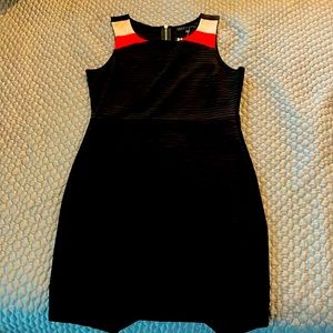 NWT Sanctuary black dress color block detail at the shoulders asymmetrical hem